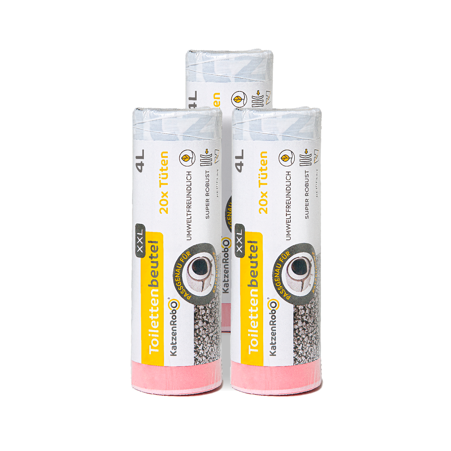 Sparset 2: KatzenRobo® + 5 x Toilettenbeutel + 3 x Katzenstreu